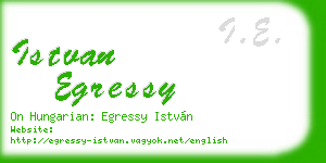 istvan egressy business card