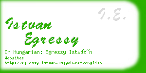 istvan egressy business card